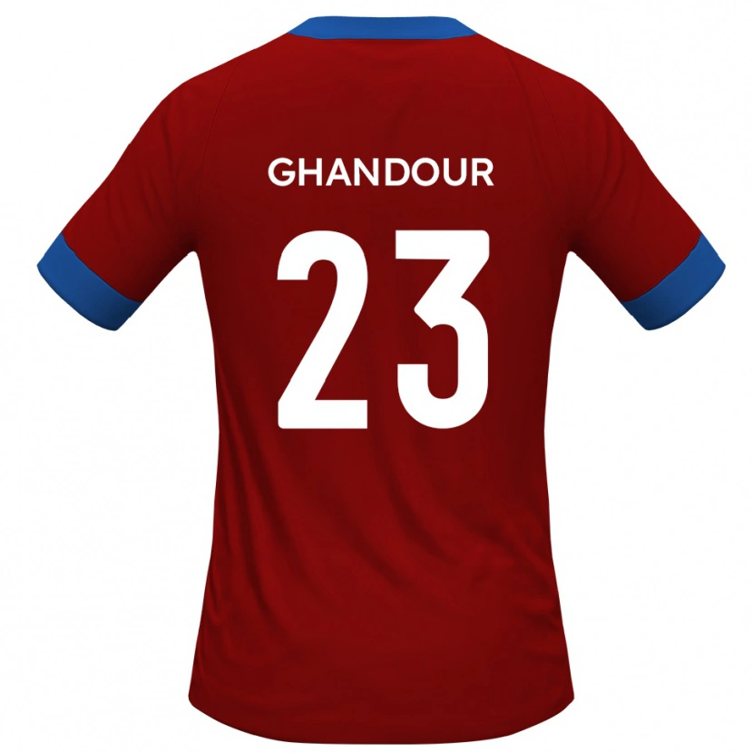 Danxen Bambino Maglia Hady Ghandour #23 Rosso Blu Kit Gara Home 2025/26 Maglietta
