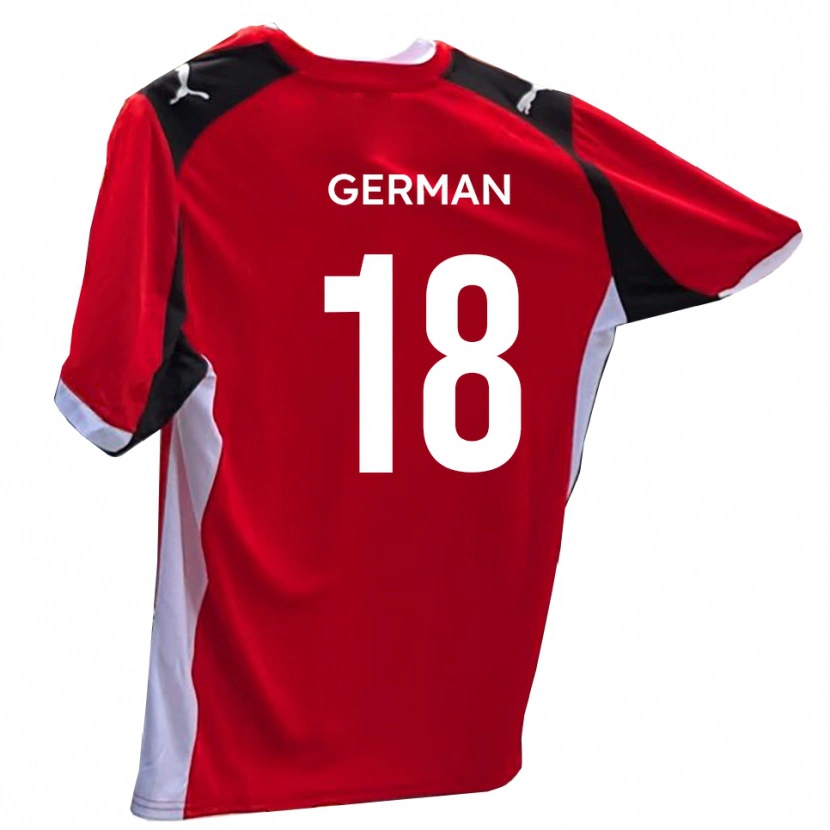 Danxen Bambino Maglia Owen German #18 Rosso Bianco Kit Gara Home 2025/26 Maglietta