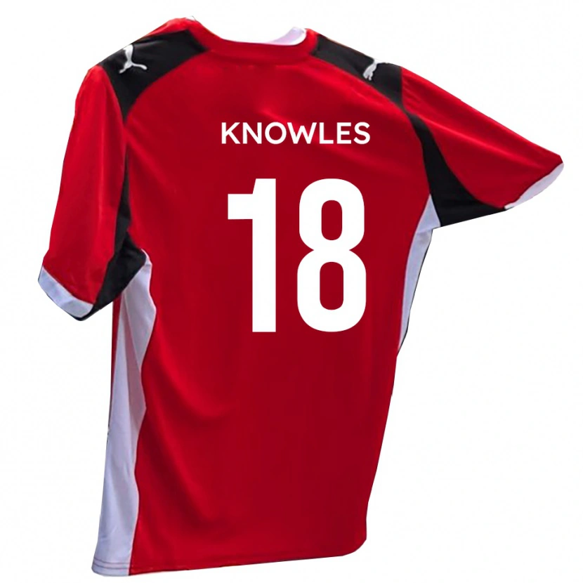 Danxen Bambino Maglia Jimmy Knowles #18 Rosso Bianco Kit Gara Home 2025/26 Maglietta