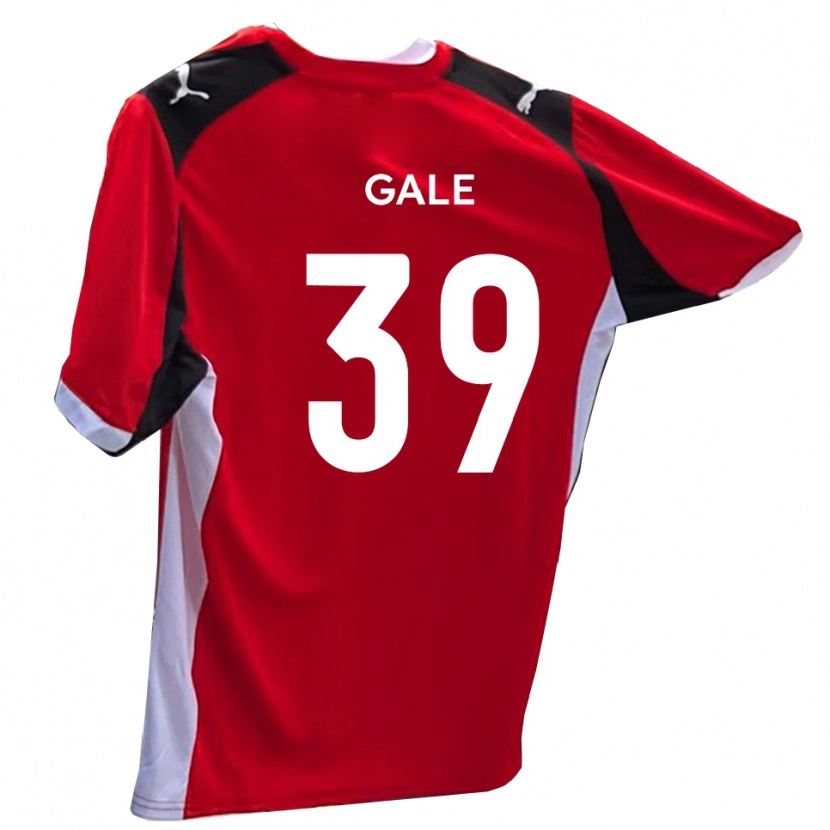 Danxen Bambino Maglia James Gale #39 Rosso Bianco Kit Gara Home 2025/26 Maglietta