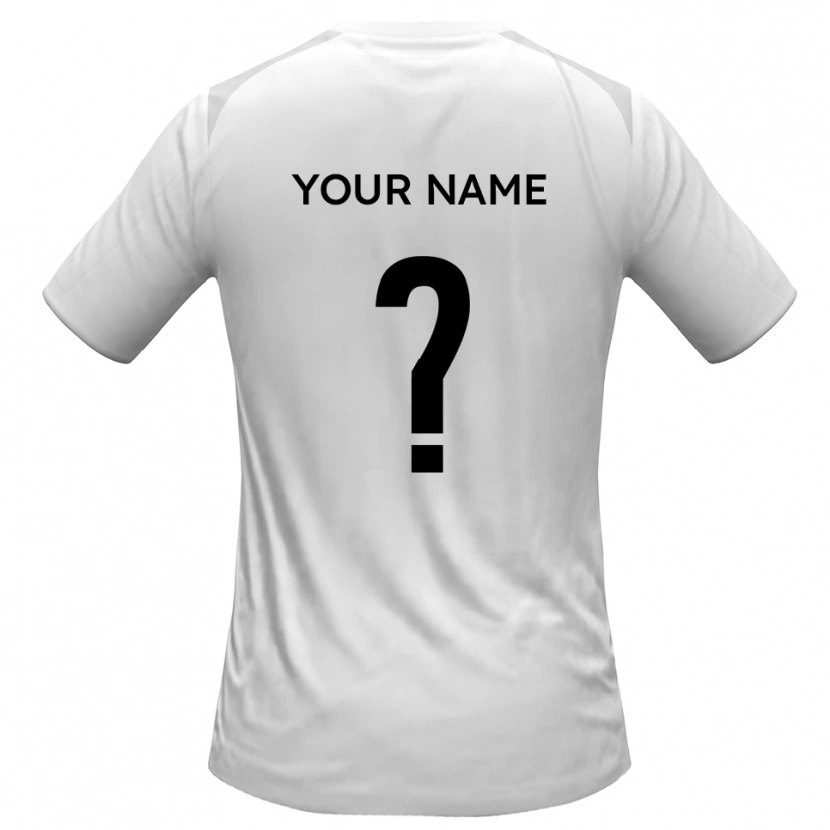 Danxen Bambino Maglia Il Tuo Nome #0 Bianco Grigio Kit Gara Home 2025/26 Maglietta