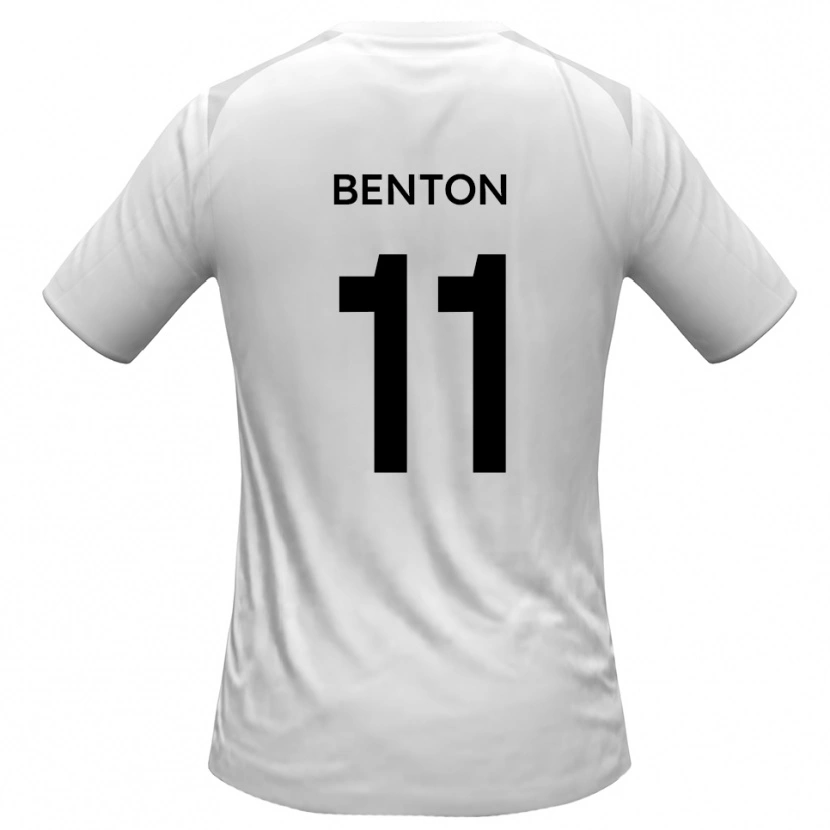 Danxen Bambino Maglia Jon Benton #11 Bianco Grigio Kit Gara Home 2025/26 Maglietta
