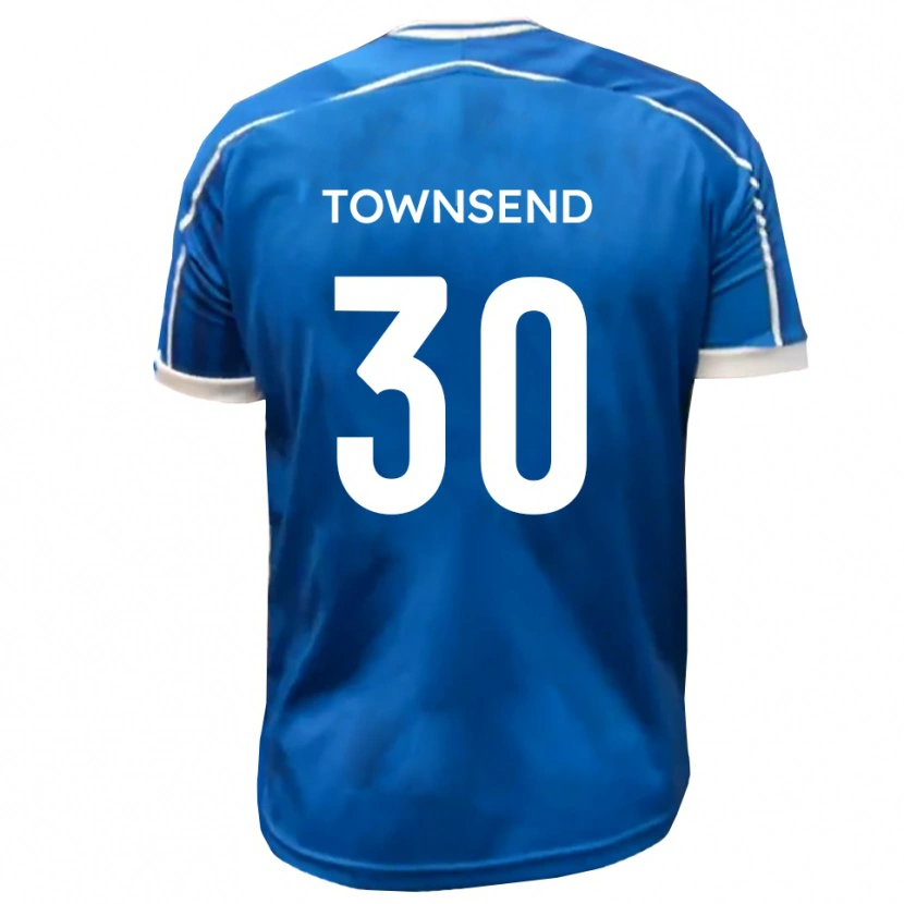 Danxen Bambino Maglia Nick Townsend #30 Blu Bianco Kit Gara Home 2025/26 Maglietta