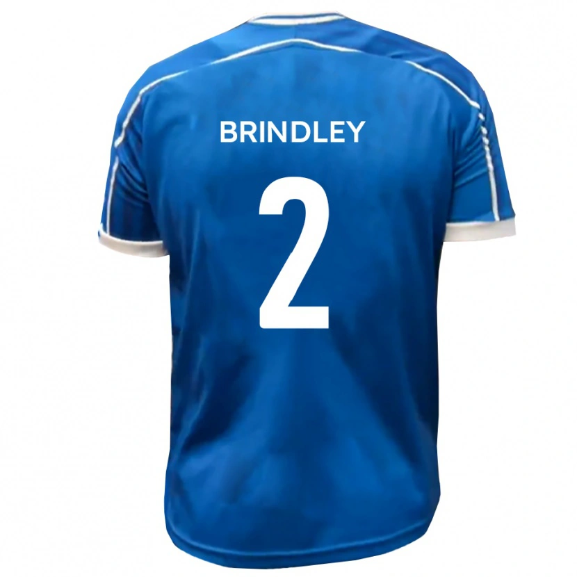 Danxen Bambino Maglia Richard Brindley #2 Blu Bianco Kit Gara Home 2025/26 Maglietta