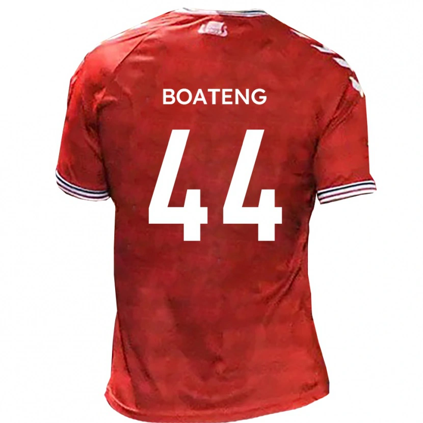 Danxen Bambino Maglia Hiram Boateng #44 Rosso Bianco Kit Gara Home 2025/26 Maglietta