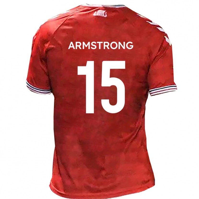 Danxen Bambino Maglia Marvin Armstrong #15 Rosso Bianco Kit Gara Home 2025/26 Maglietta