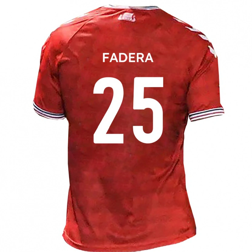 Danxen Bambino Maglia Mo Fadera #25 Rosso Bianco Kit Gara Home 2025/26 Maglietta