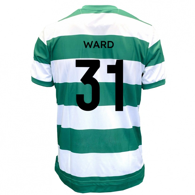 Danxen Bambino Maglia Jed Ward #31 Verde Bianco Kit Gara Home 2025/26 Maglietta