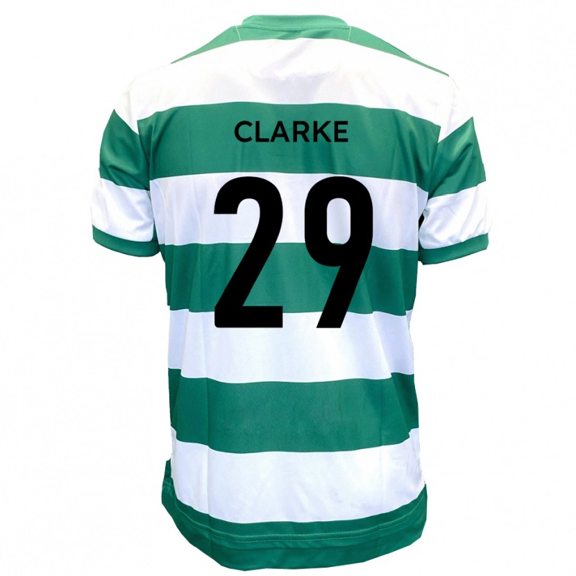 Danxen Bambino Maglia Jahmari Clarke #29 Verde Bianco Kit Gara Home 2025/26 Maglietta
