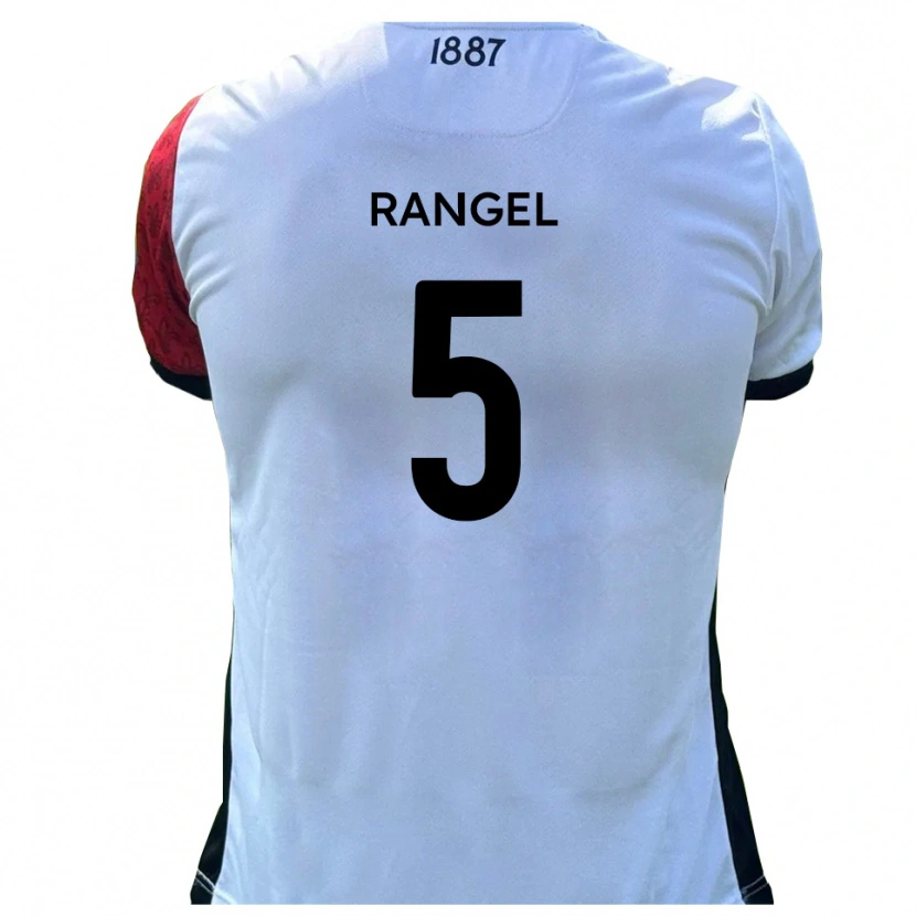 Danxen Bambino Maglia Chris Rangel #5 Rosso Bianco Kit Gara Home 2025/26 Maglietta