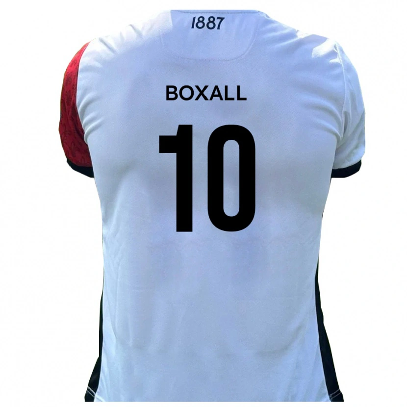 Danxen Bambino Maglia Lucas Boxall #10 Rosso Bianco Kit Gara Home 2025/26 Maglietta