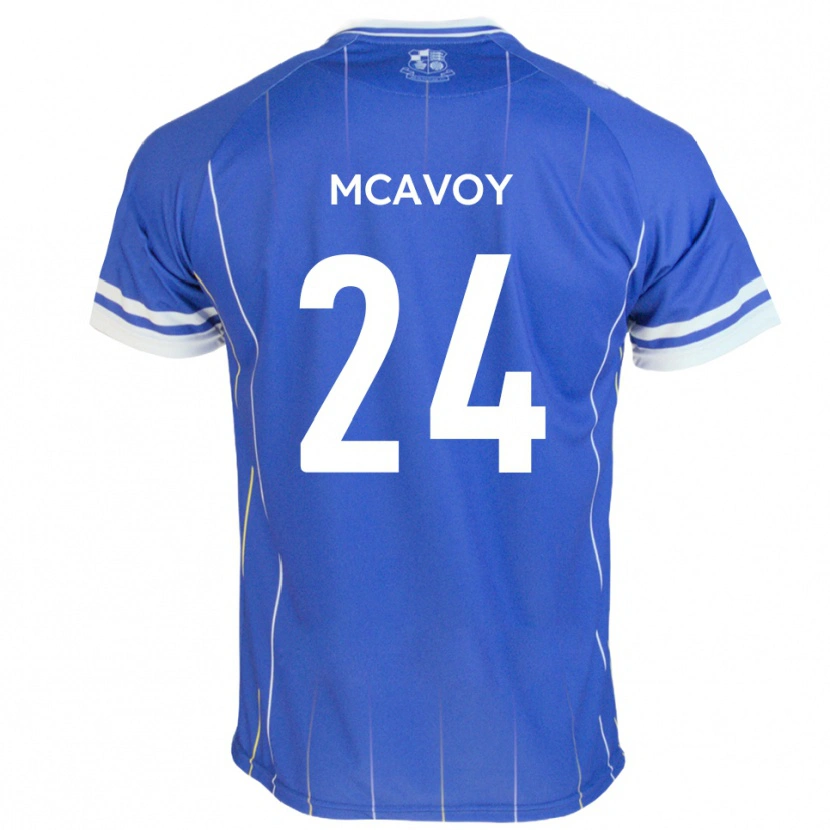 Danxen Bambino Maglia Connor Mcavoy #24 Blu Reale Kit Gara Home 2025/26 Maglietta
