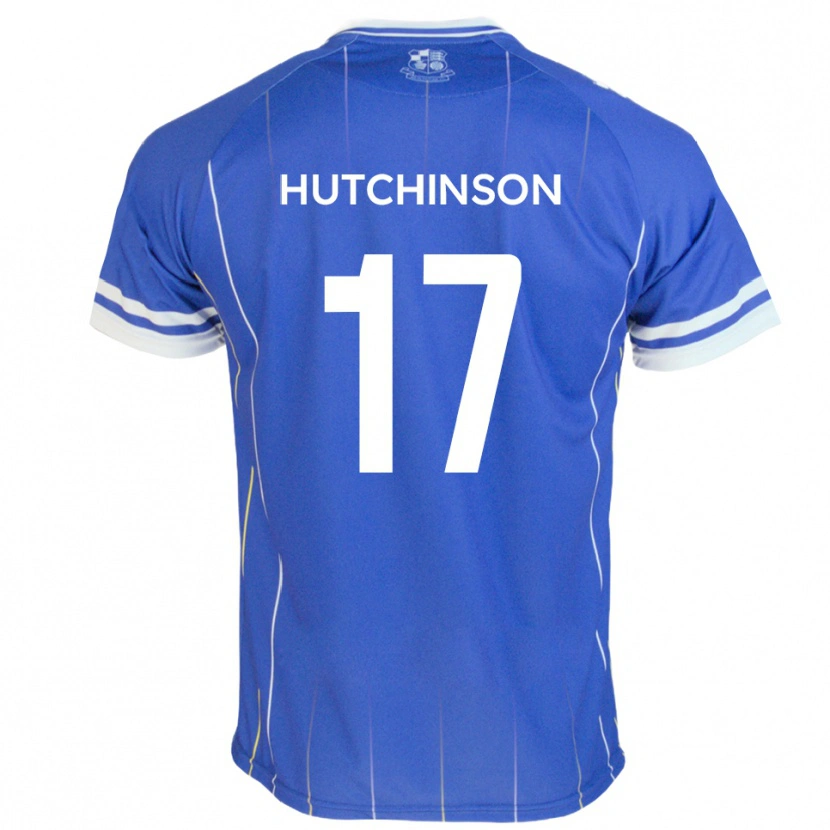 Danxen Bambino Maglia Dom Hutchinson #17 Blu Reale Kit Gara Home 2025/26 Maglietta