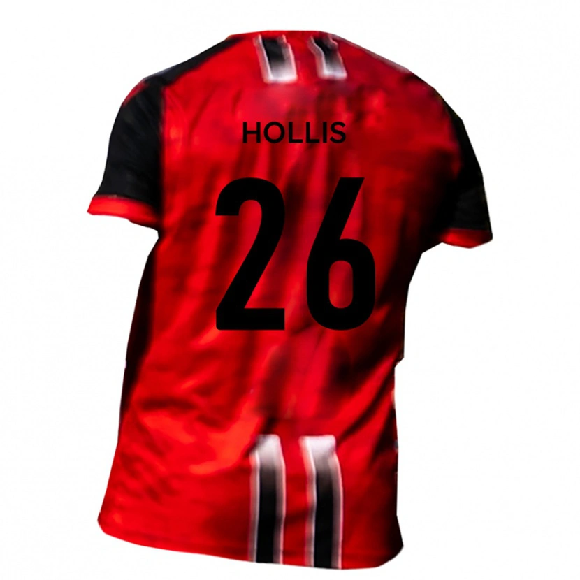 Danxen Bambino Maglia Haydn Hollis #26 Rosso Nero Kit Gara Home 2025/26 Maglietta