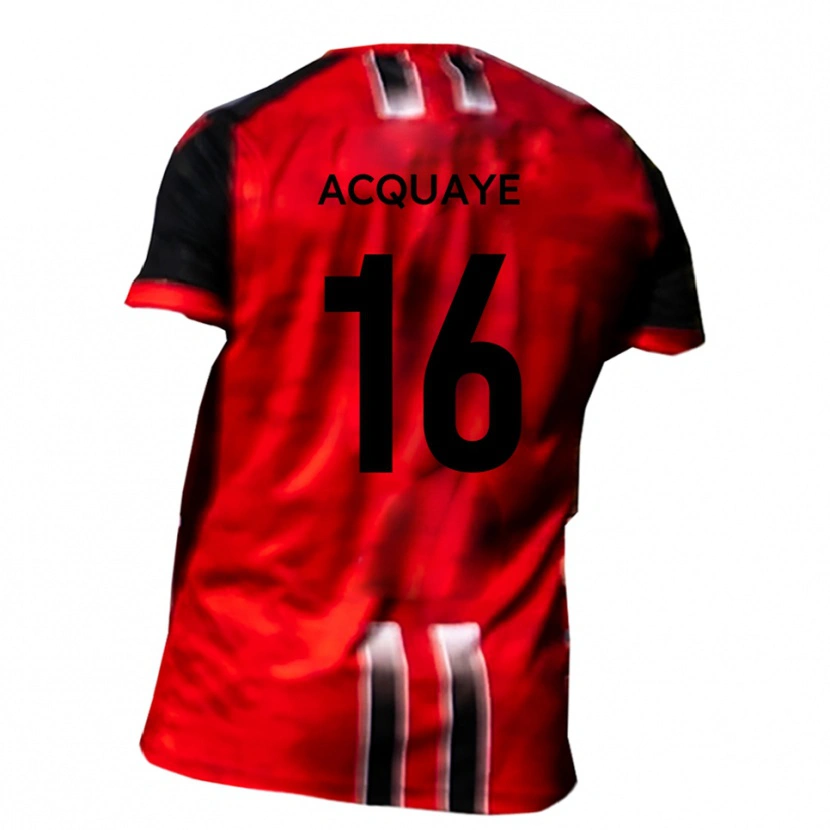 Danxen Bambino Maglia Ben Acquaye #16 Rosso Nero Kit Gara Home 2025/26 Maglietta