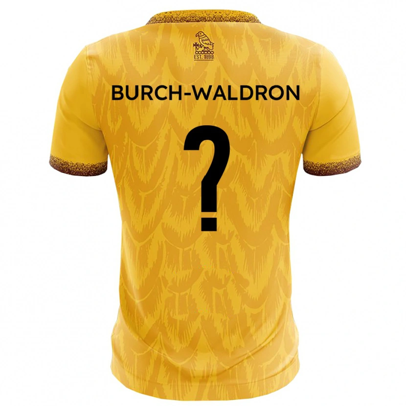 Danxen Bambino Maglia K'shaela Burch-Waldron #0 Giallo Marrone Kit Gara Home 2025/26 Maglietta