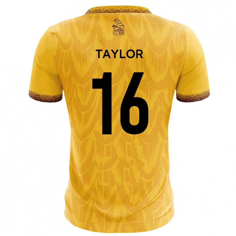 Danxen Bambino Maglia Jack Taylor #16 Giallo Marrone Kit Gara Home 2025/26 Maglietta