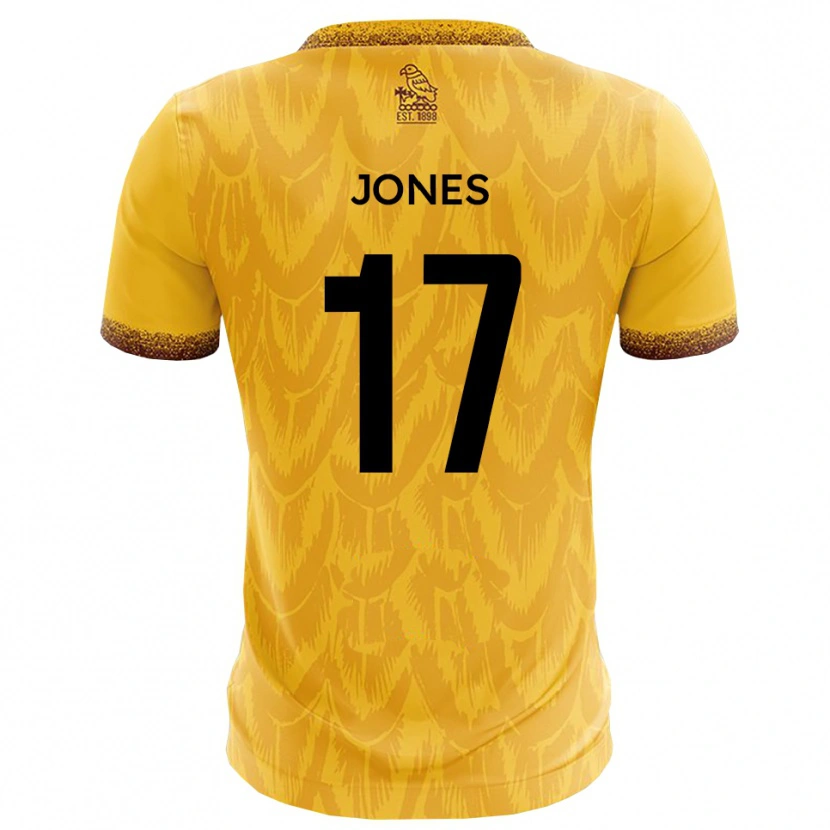 Danxen Bambino Maglia Aaron Jones #17 Giallo Marrone Kit Gara Home 2025/26 Maglietta