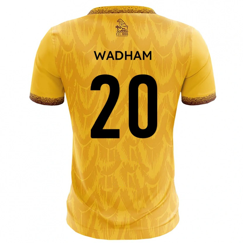 Danxen Bambino Maglia Jack Wadham #20 Giallo Marrone Kit Gara Home 2025/26 Maglietta