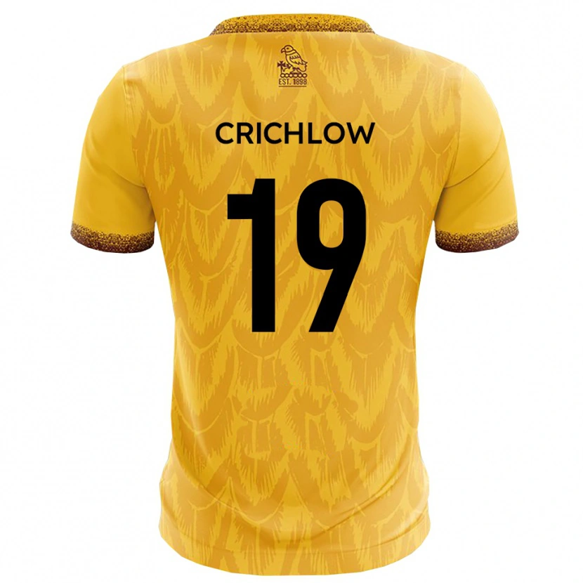 Danxen Bambino Maglia Kane Crichlow #19 Giallo Marrone Kit Gara Home 2025/26 Maglietta