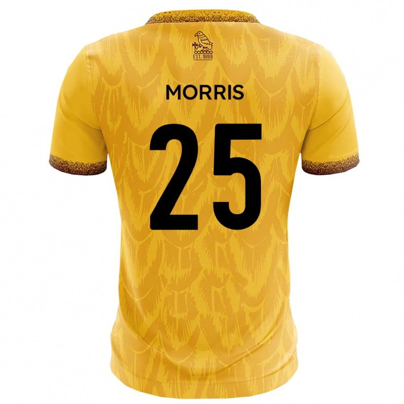Danxen Bambino Maglia Chad Morris #25 Giallo Marrone Kit Gara Home 2025/26 Maglietta