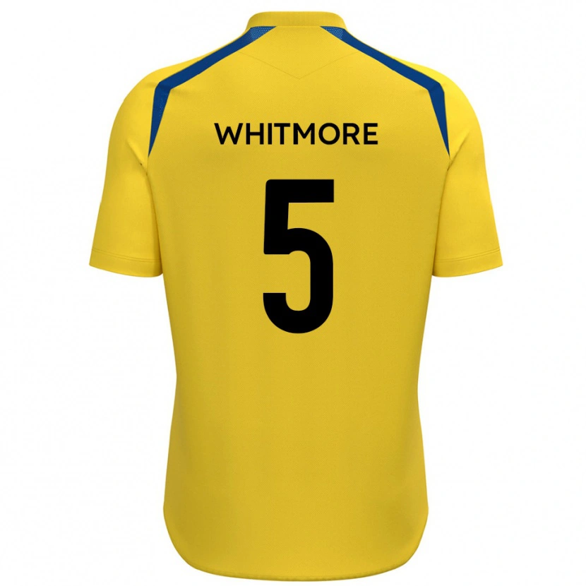 Danxen Bambino Maglia Alex Whitmore #5 Giallo Blu Kit Gara Home 2025/26 Maglietta
