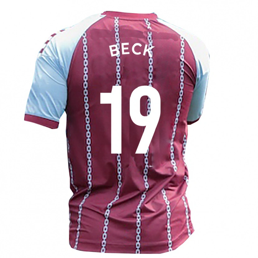 Danxen Bambino Maglia Mark Beck #19 Azzurro Cielo Rosso Ruggine Kit Gara Home 2025/26 Maglietta