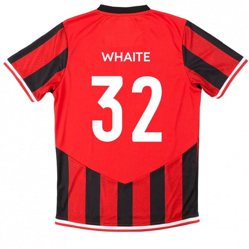 Danxen Bambino Maglia Billy Whaite #32 Rosso Nero Kit Gara Home 2025/26 Maglietta
