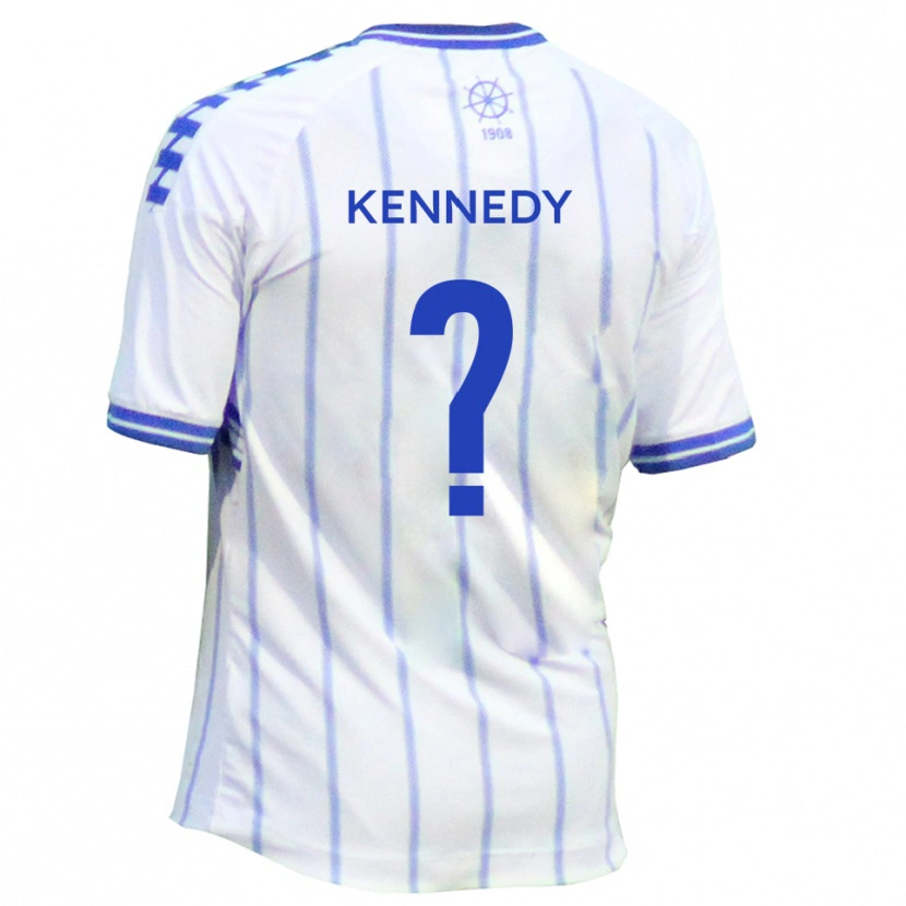 Danxen Bambino Maglia Leo Kennedy #0 Bianco Blu Kit Gara Home 2025/26 Maglietta