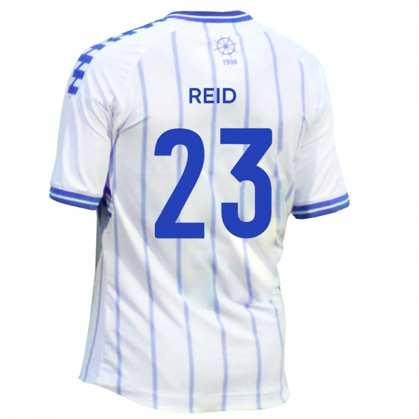 Danxen Bambino Maglia Alex Reid #23 Bianco Blu Kit Gara Home 2025/26 Maglietta