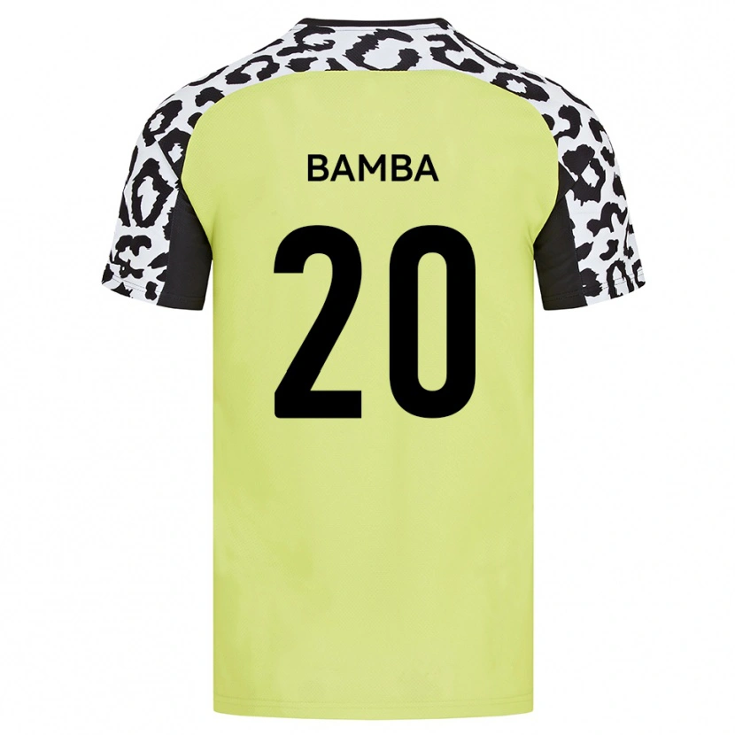 Danxen Bambino Maglia Yahya Bamba #20 Giallo Fluorescente Kit Gara Home 2025/26 Maglietta