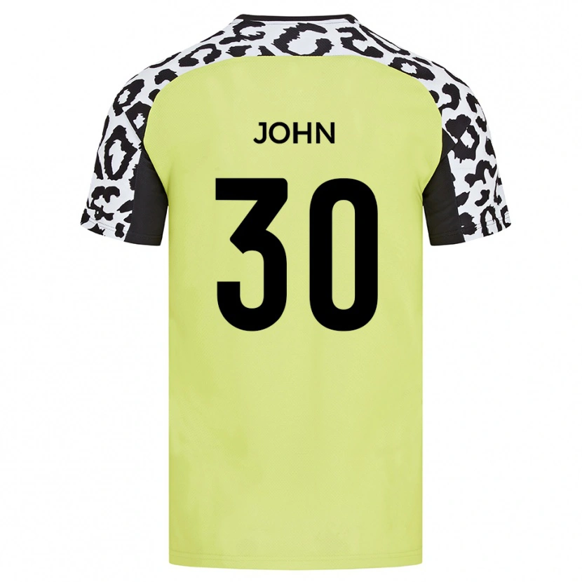 Danxen Bambino Maglia Dylan John #30 Giallo Fluorescente Kit Gara Home 2025/26 Maglietta