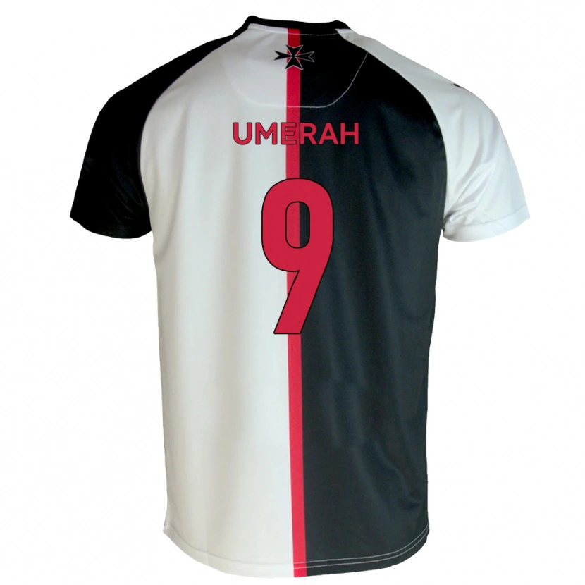 Danxen Bambino Maglia Josh Umerah #9 Bianco Nero Kit Gara Home 2025/26 Maglietta