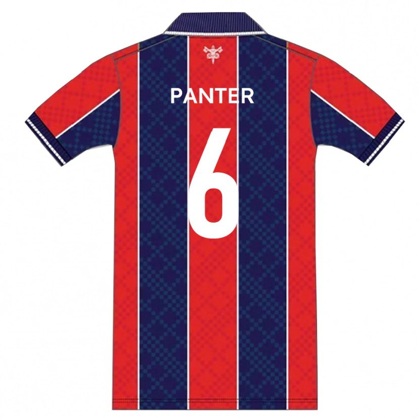 Danxen Bambino Maglia Corey Panter #6 Rosso Blu Marino Kit Gara Home 2025/26 Maglietta