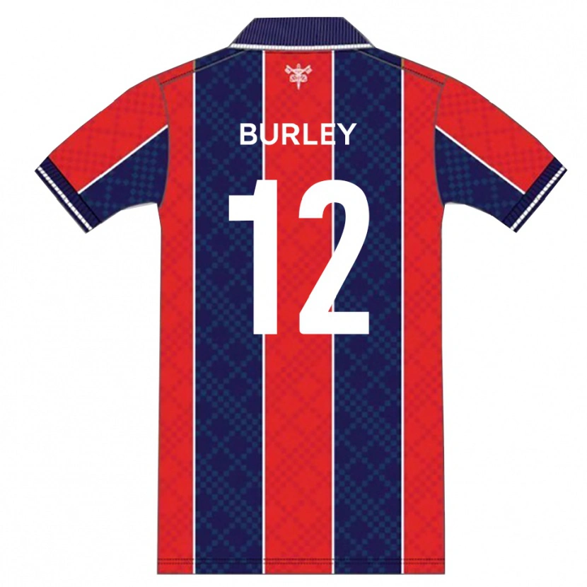 Danxen Bambino Maglia Andre Burley #12 Rosso Blu Marino Kit Gara Home 2025/26 Maglietta