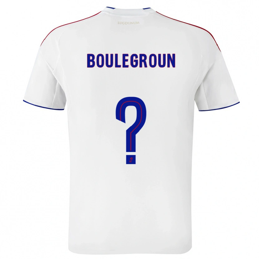 Danxen Bambino Maglia Hocine Boulegroun #0 Bianco Rosso Kit Gara Home 2025/26 Maglietta