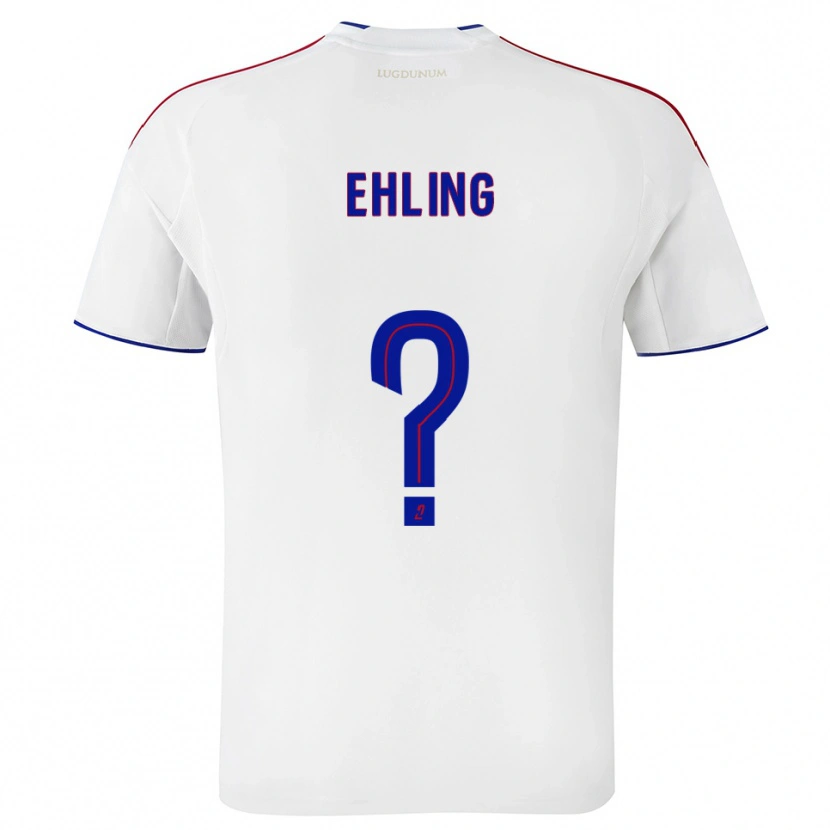 Danxen Bambino Maglia Thibaut Ehling #0 Bianco Rosso Kit Gara Home 2025/26 Maglietta