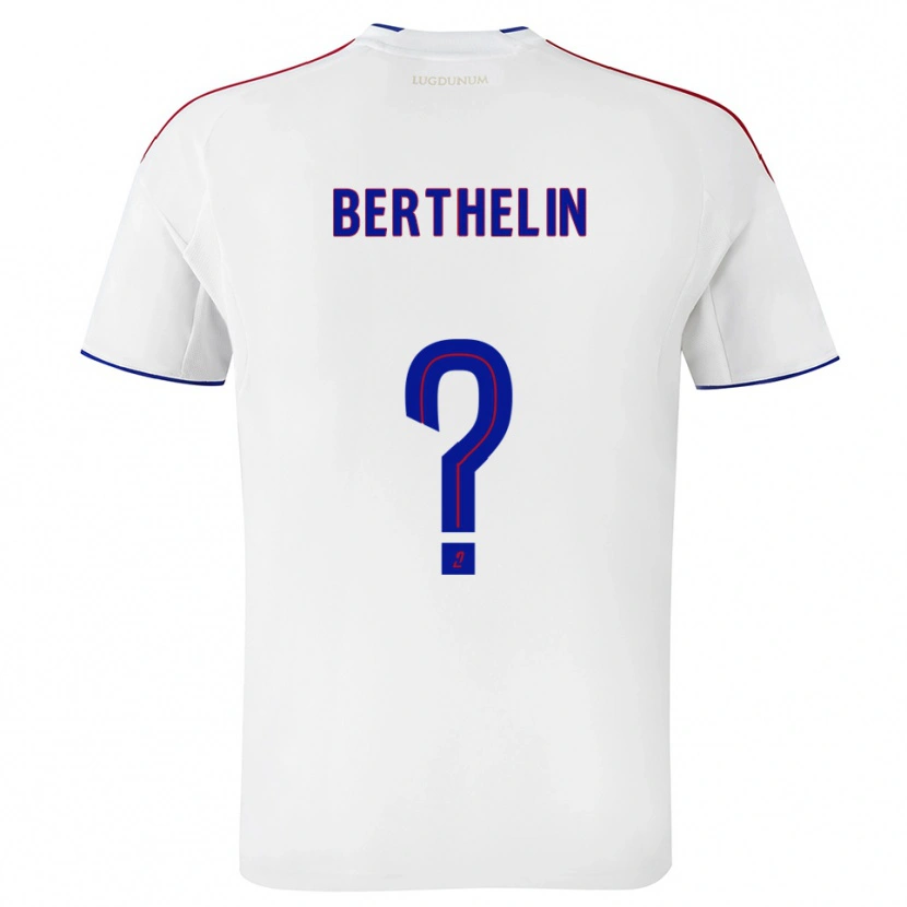 Danxen Bambino Maglia Romain Berthelin #0 Bianco Rosso Kit Gara Home 2025/26 Maglietta