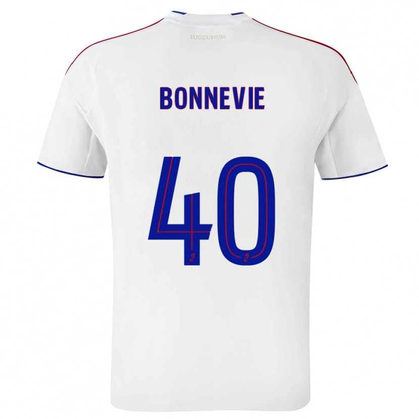 Danxen Bambino Maglia Kayne Bonnevie #40 Bianco Rosso Kit Gara Home 2025/26 Maglietta