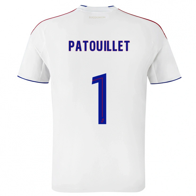 Danxen Bambino Maglia Mathieu Patouillet #1 Bianco Rosso Kit Gara Home 2025/26 Maglietta
