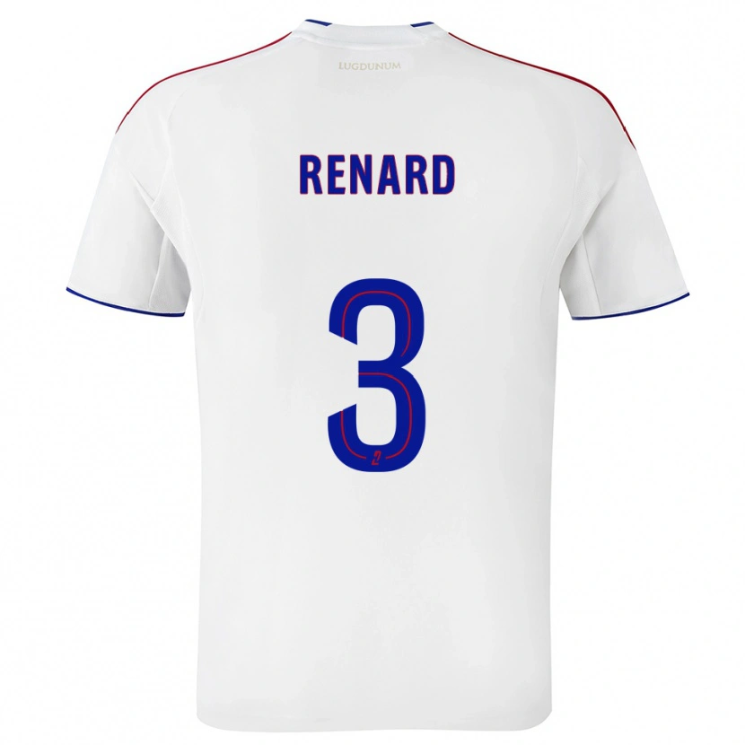 Danxen Bambino Maglia Wendie Renard #3 Bianco Rosso Kit Gara Home 2025/26 Maglietta
