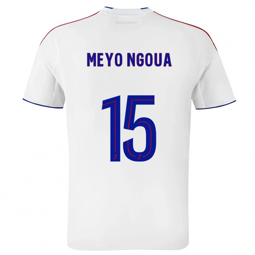 Danxen Bambino Maglia Bryan Meyo Ngoua #15 Bianco Rosso Kit Gara Home 2025/26 Maglietta