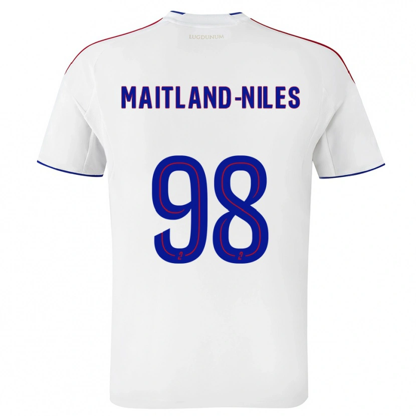 Danxen Bambino Maglia Ainsley Maitland-Niles #98 Bianco Rosso Kit Gara Home 2025/26 Maglietta