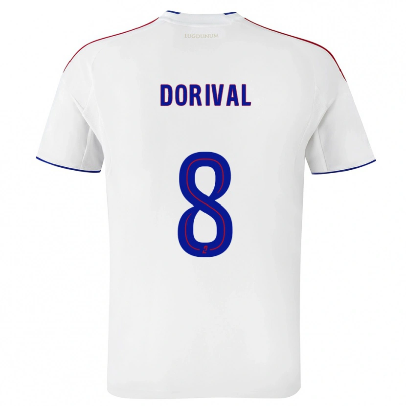 Danxen Bambino Maglia Pierre Dorival #8 Bianco Rosso Kit Gara Home 2025/26 Maglietta