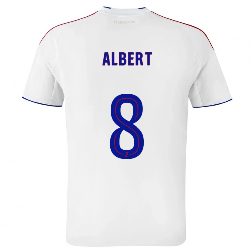 Danxen Bambino Maglia Korbin Albert #8 Bianco Rosso Kit Gara Home 2025/26 Maglietta