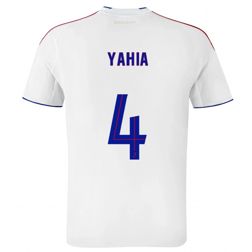 Danxen Bambino Maglia Kelyan Yahia #4 Bianco Rosso Kit Gara Home 2025/26 Maglietta