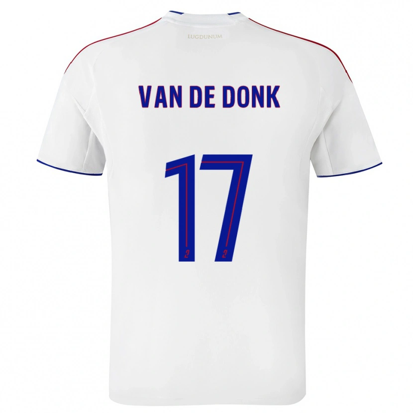 Danxen Bambino Maglia Danielle Van De Donk #17 Bianco Rosso Kit Gara Home 2025/26 Maglietta
