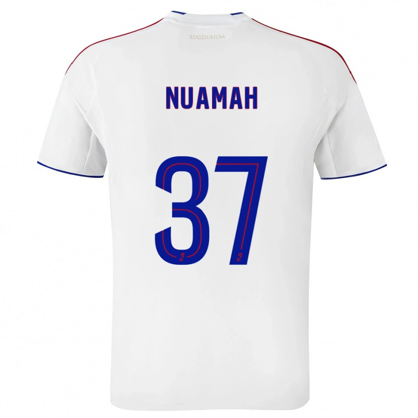 Danxen Bambino Maglia Ernest Nuamah #37 Bianco Rosso Kit Gara Home 2025/26 Maglietta