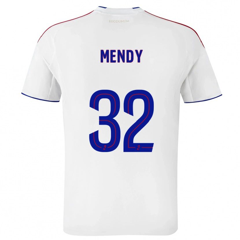 Danxen Bambino Maglia Maeline Mendy #32 Bianco Rosso Kit Gara Home 2025/26 Maglietta