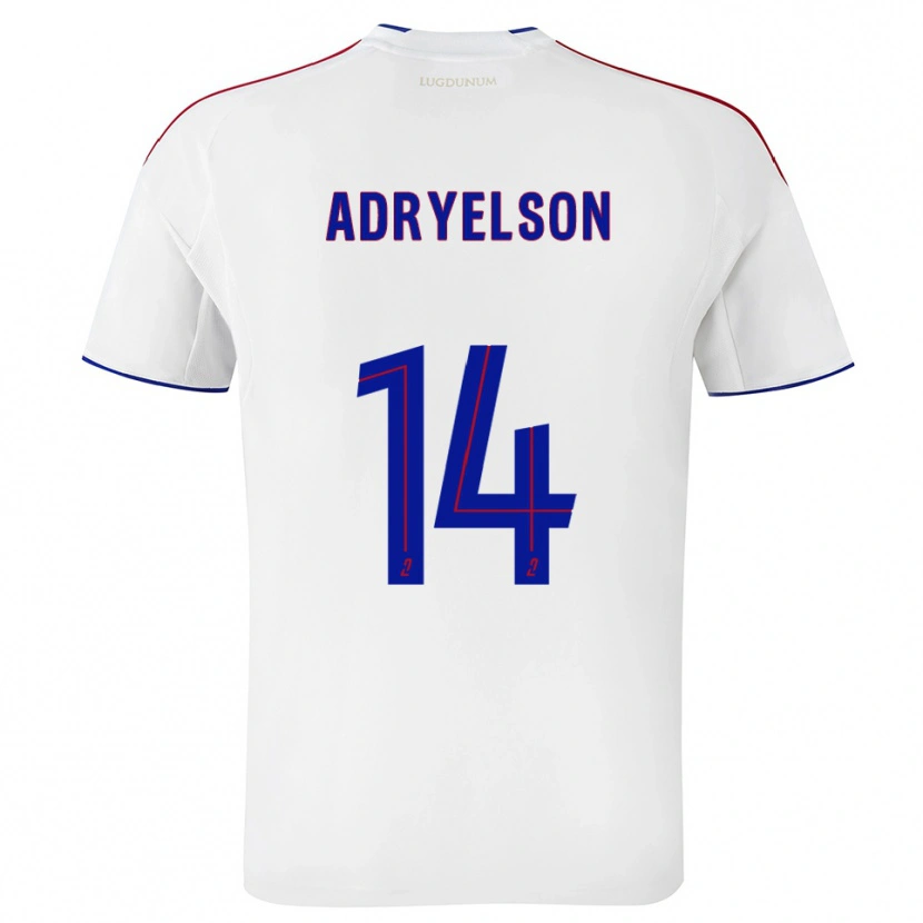 Danxen Bambino Maglia Adryelson #14 Bianco Rosso Kit Gara Home 2025/26 Maglietta